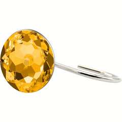 12pcs Yellow Acrylic Rhinestone Shower Curtain Hooks