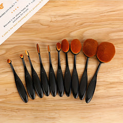 10pc Smooth Blender Brush Set for Drawing and Painting