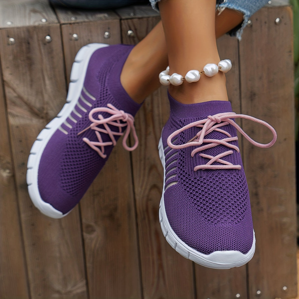 Mesh Breathable Running Sports Shoes Lightweight Non slip Travel Shoes