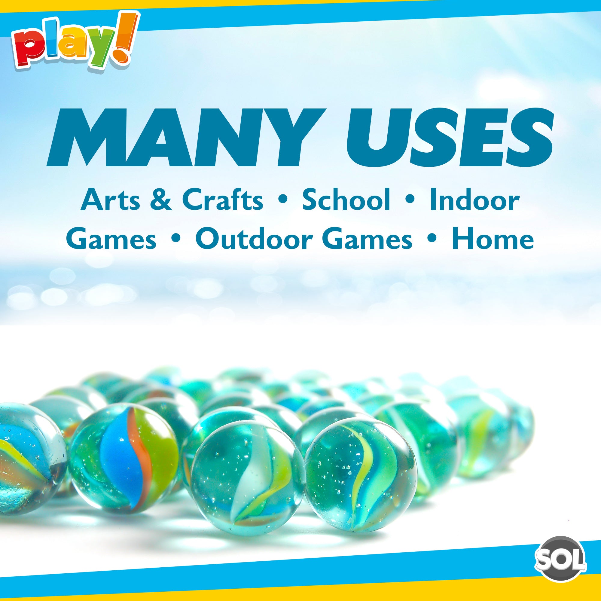 Coloured Glass Marbles Vintage Classic Kids Toys Games