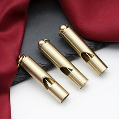2pcs Outdoor Survival Brass Whistle Key Chain Pendant