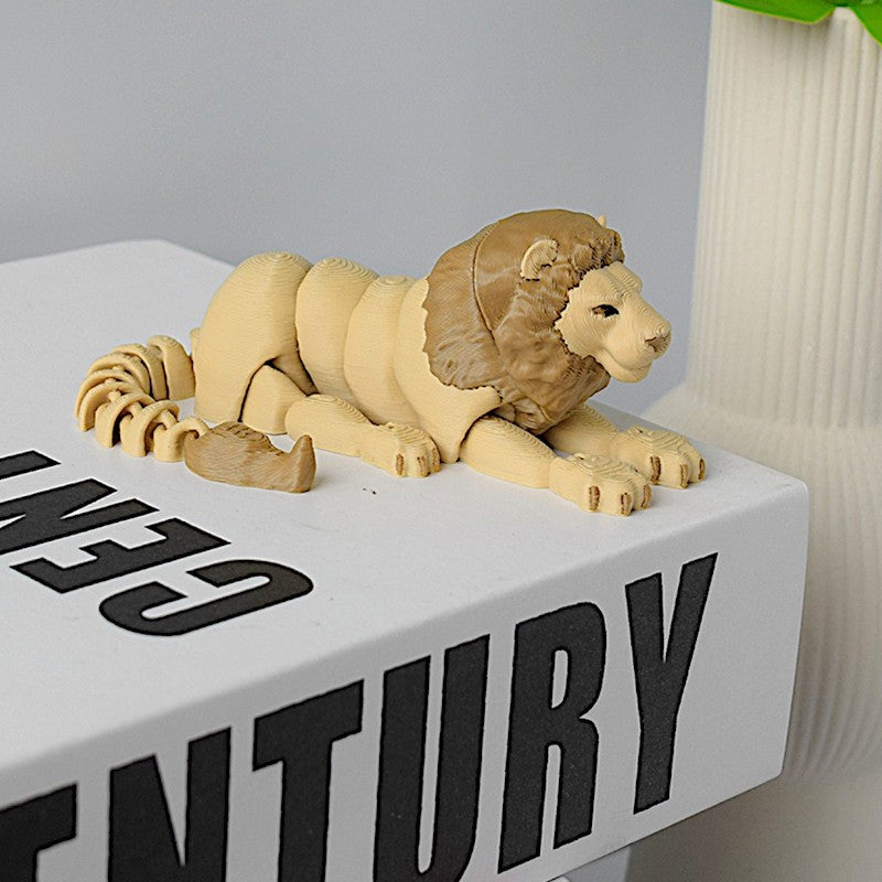 3D Printed Lion Statue Home Decor Doll Figurine Office Desk Ornament