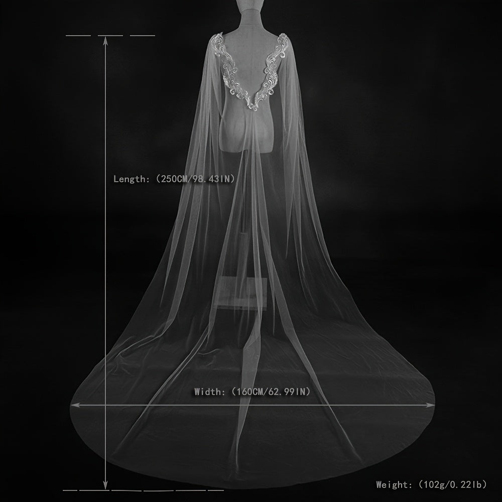 Elegant Lace Wedding Gown with Flowing Train