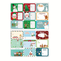 72pcs Christmas Stickers DIY Santa Snowman Puzzle Hand Ledger Cartoo