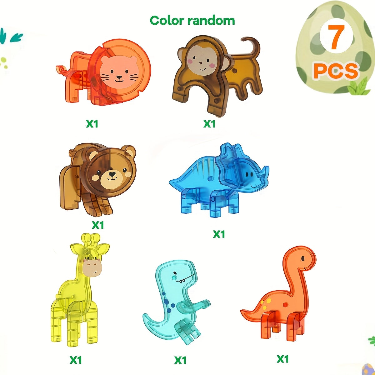 Animal Dinosaur Magnetic Building Blocks Toy Set for Kids