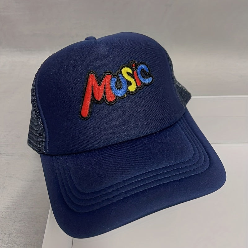 MUSIC Embroidery Couple Trucker Hat Baseball Cap