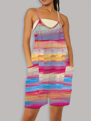 Spaghetti Romper Jumpsuit with Pockets