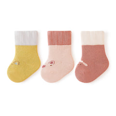 3 Pairs Baby Cartoon Pattern Socks for Autumn Winter