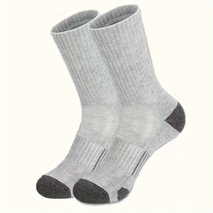 Men's Mid Crew Sport Socks, 3 Pairs, Sweat Absorbing, Comfy & Breathable