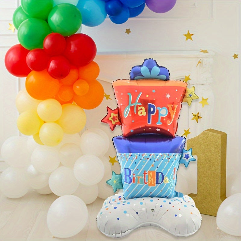 Colorful Birthday Party Cake Balloon Decoration