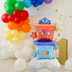 Colorful Birthday Party Cake Balloon Decoration