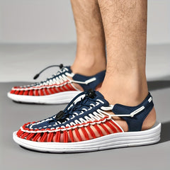 Men's Woven Sandals Durable Non Slip Beach Shoes