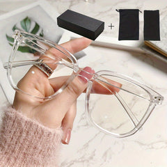 Light Blocking Clear Lens Glasses for Eye Fatigue Relief - Men & Women