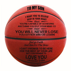 Durable PU Leather Basketball for Training & Competition