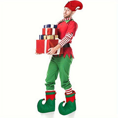 Christmas Elf Decorative Hat Shoes Outdoor Christmas Dress Up Costume