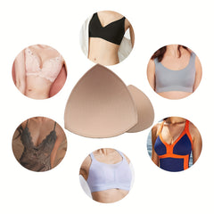 Triangle Cups Bra Insert Pads Soft & Comfy Chest Enhancer Pads Women's Lingerie