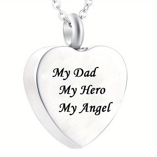 Dad My Hero My Angel Cremation Necklace