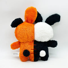 62in Double Headed Plush Toy Pumpkin Rabbit Skull Stuffed Animal Orange