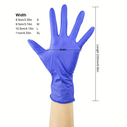 100pcs 4.5mil Nitrile Gloves Latex-Free Food Safe Textured Large Box