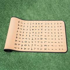 Non Slip Cork Yoga Mat with Yoga Posture Print