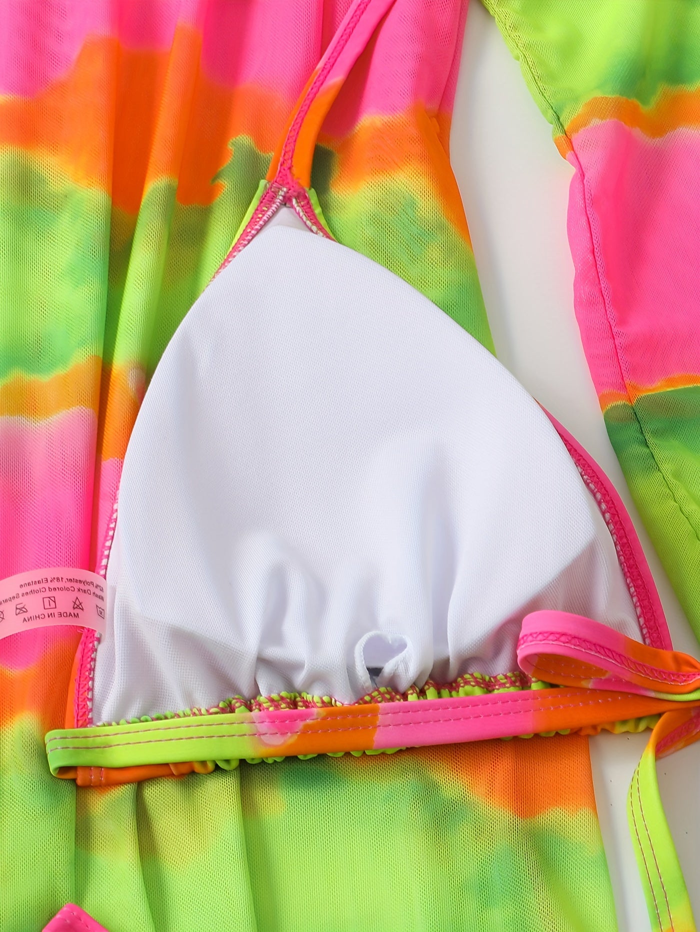 Boho Tie Dye Bikini Set Cover Up Halter Triangle Swimsuit
