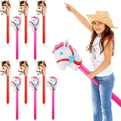 Inflatable Horse Head Stick Toy for Kids - Christmas Halloween Thanksgiving