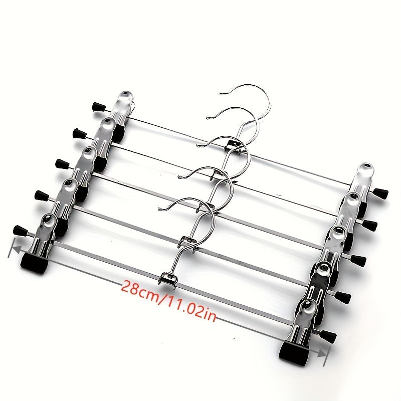 5pcs Metal Pants Clips Stainless Steel Antiskid Portable Scalable