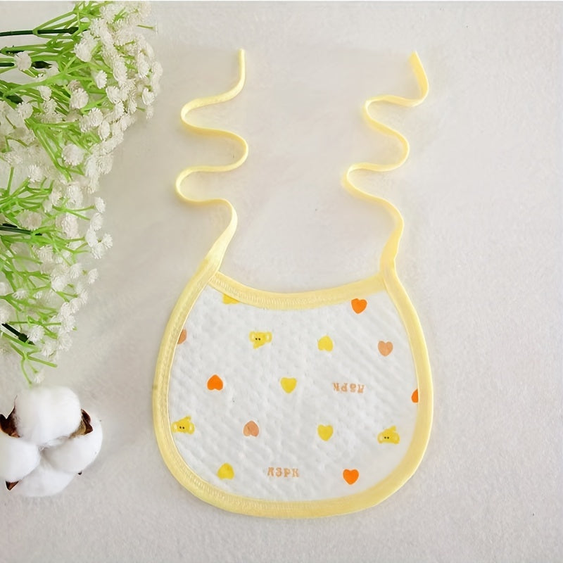 U Shaped Baby Bibs for Boys & Girls, Cotton, 5pcs 10pcs Patterns