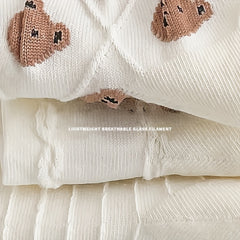5 Pairs Cartoon Bear Print & Breathable Mid Tube Socks Women's Stockings