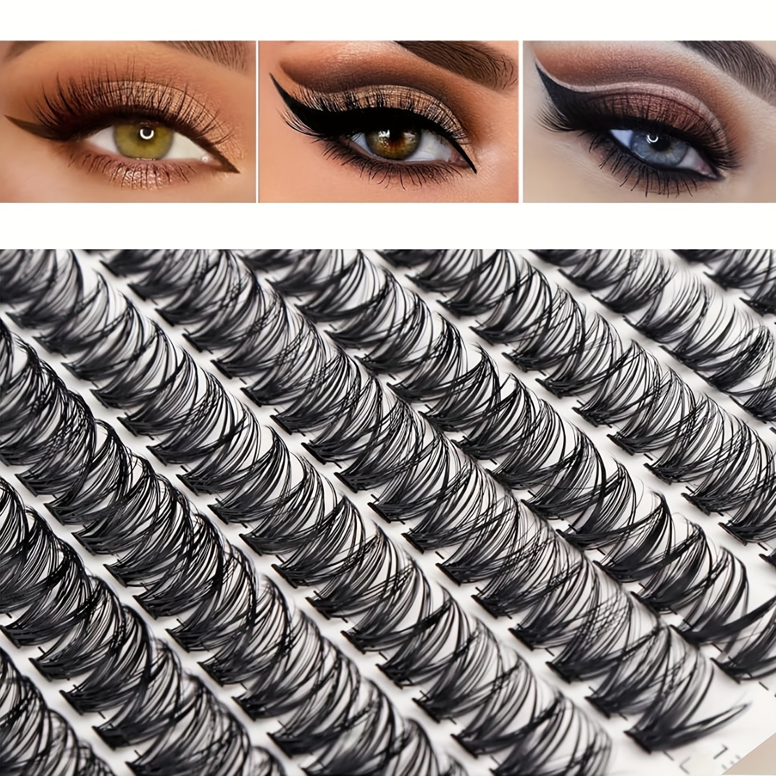 320pcs Natural DD Curling False Eyelash Extension Kit with Lash Curler