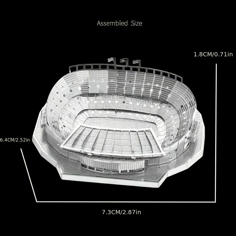 3D Metal Football Field Puzzle DIY Assembly Model
