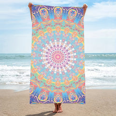 Bohemian Pattern Beach Towel Quick Drying Soft Absorbent Sand Resistant
