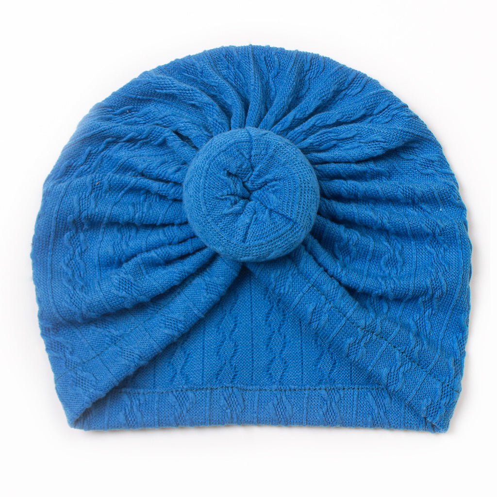 Plain Jacquard Donut Baby Hat for 0-3 Years