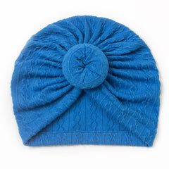 Plain Jacquard Donut Baby Hat for 0-3 Years