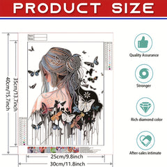 Woman and Butterfly 5D Diamond Art Kit