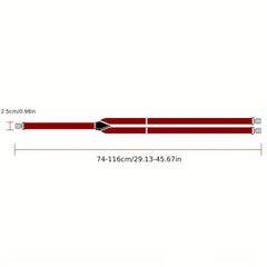 Men's Unisex 3 Clip Suspenders Elastic Webbing for Adults