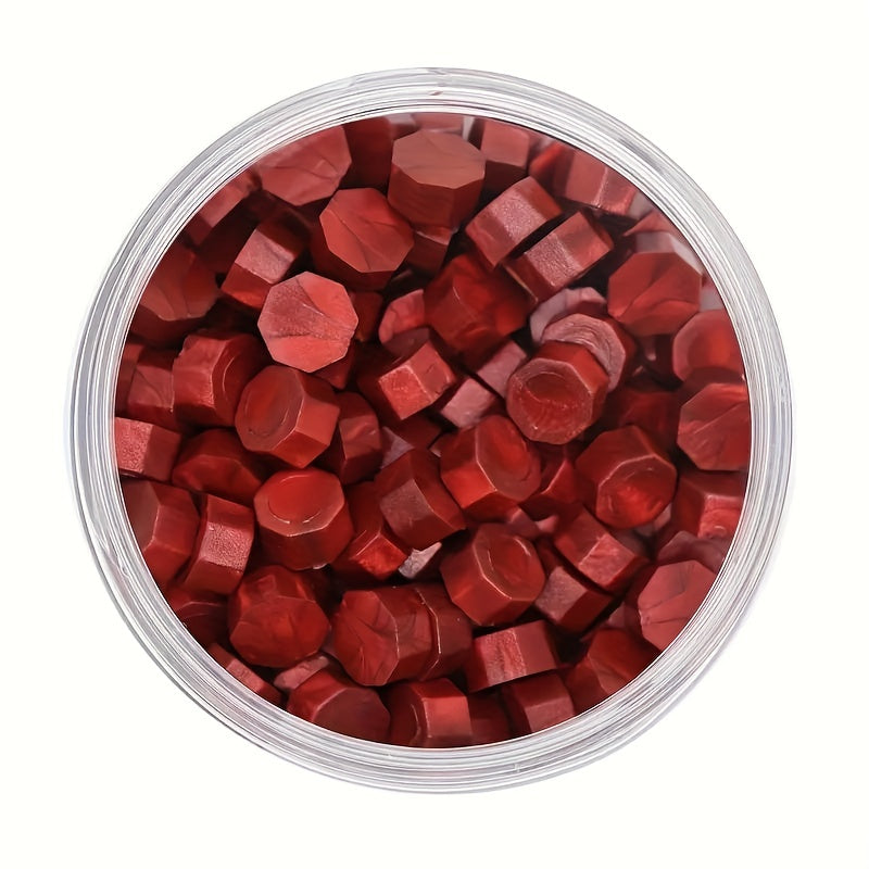 210pcs Wine Red Seal Wax Beads Canned Wax Pellets Fire Lacquer Sealing Wax Envel