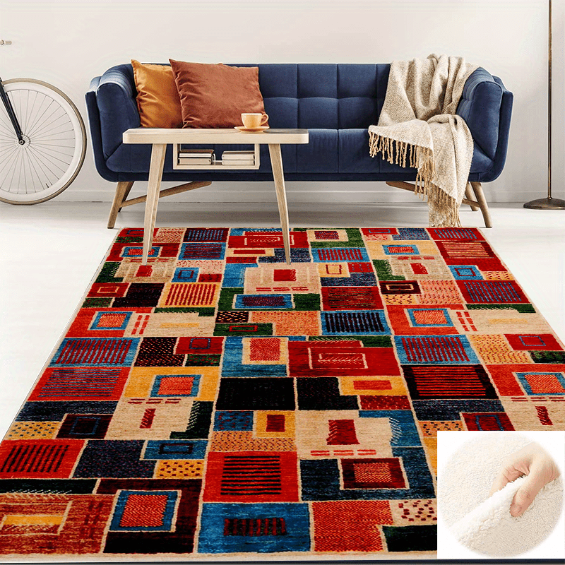 American Style Checkered Large Carpet Floor Mat - Home Decoration