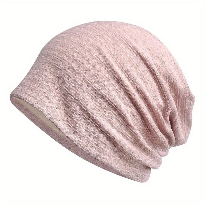 Floral Elastic Slouchy Beanie Soft Lightweight Skull Cap