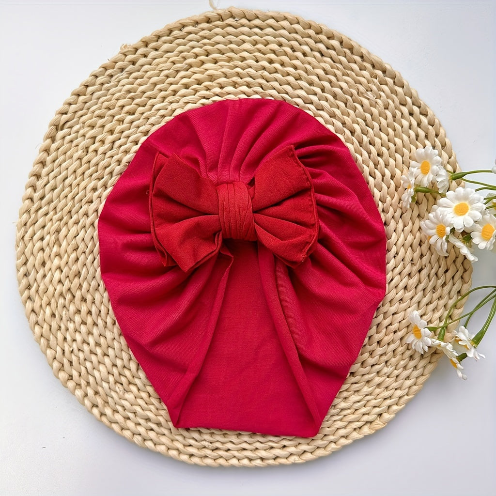 Soft Bowknot Turban for Baby Girls