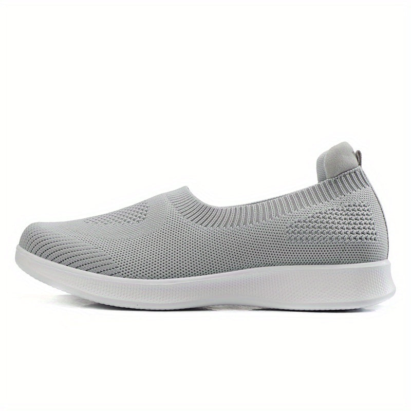 Women's Casual Sock Shoes Solid Breathable Low Top Slip On Shoes