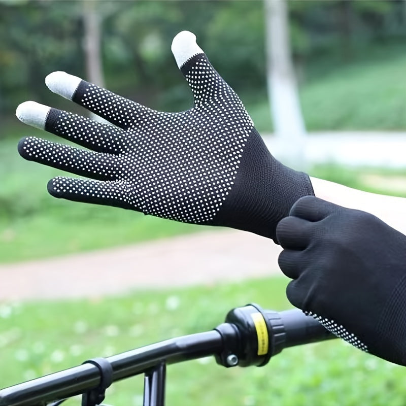 3 Pairs Non Slip Cycling Gloves Touch Screen Protective Perfect For Fishing