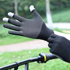 3 Pairs Non Slip Cycling Gloves Touch Screen Protective Perfect For Fishing