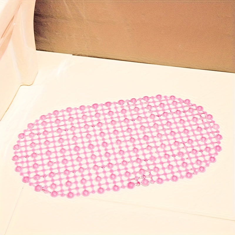 Non Slip Bath Tub Mat PVC Shower Mat With Drain Hole
