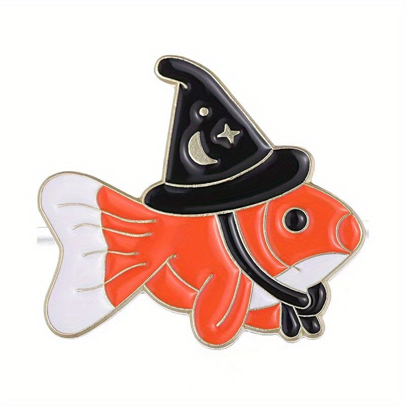 GoldFish Magic Hat Brooch Cartoon Alloy Brooch For Kids
