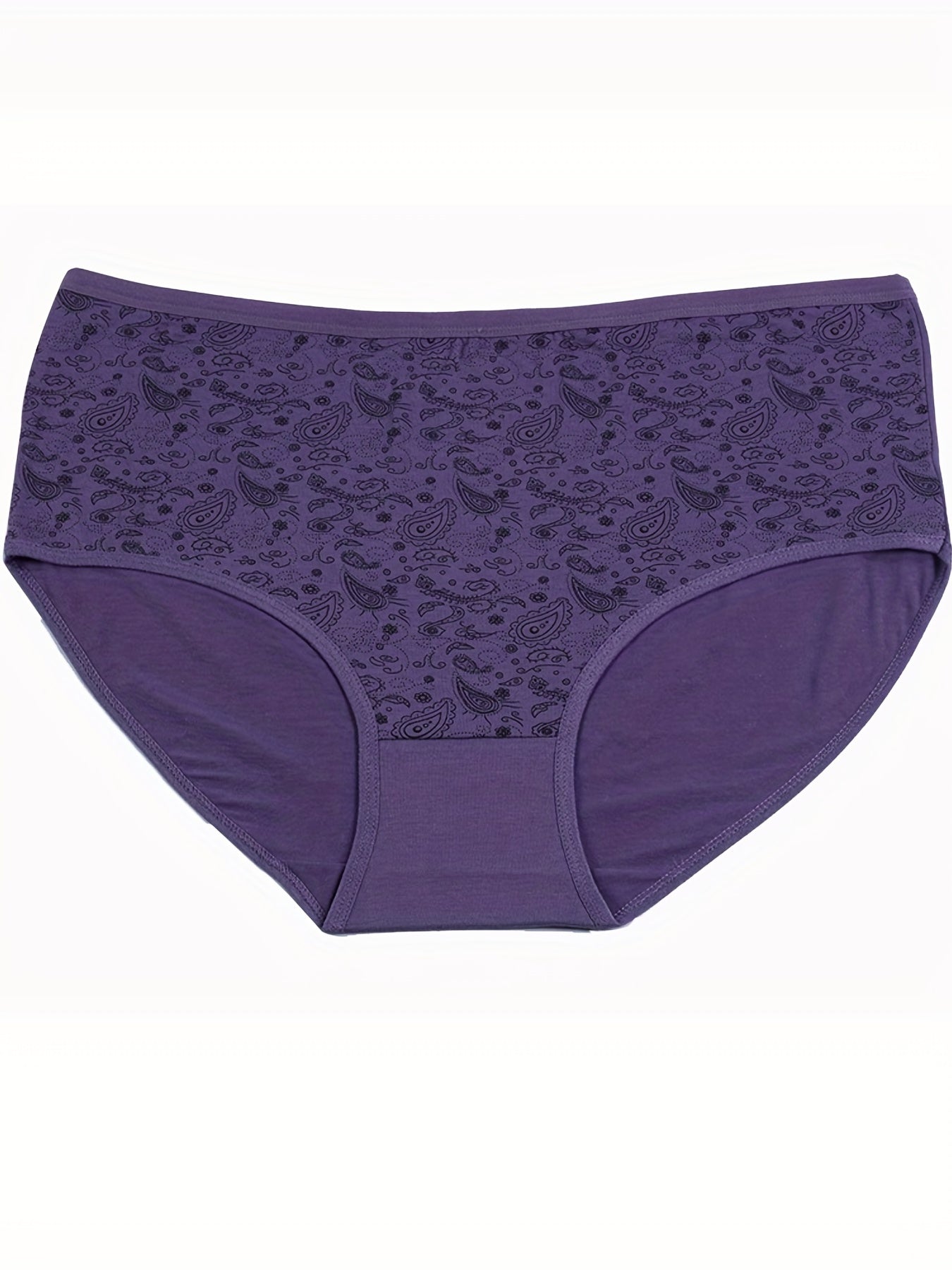 5-Piece Women's Plus Size Paisley Print Panty Set