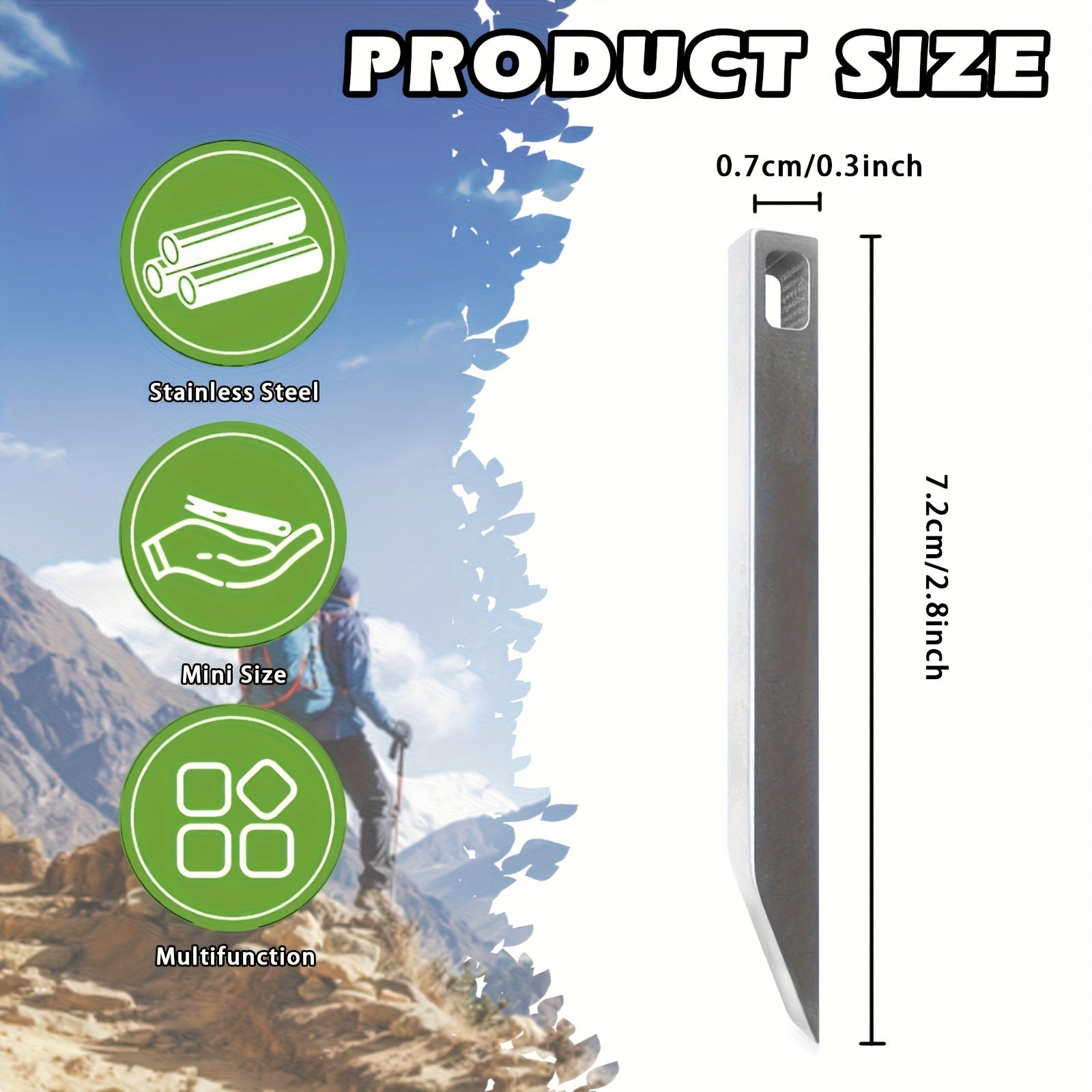 Portable Stainless Steel Key Chain with Pry Bar