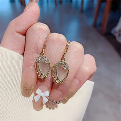 Crystal Tulip Earrings Vintage Party Jewelry Gift For Women