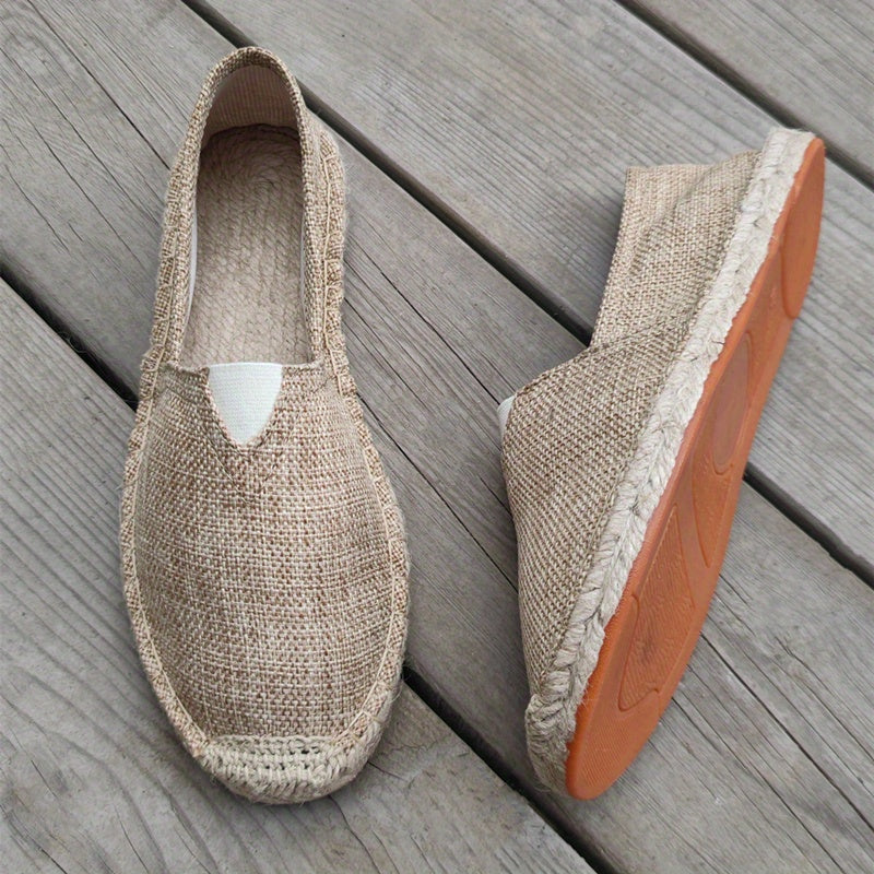 Men's Slip On Canvas Shoes Casual Breathable Comfy Outdoor Walking Shoes