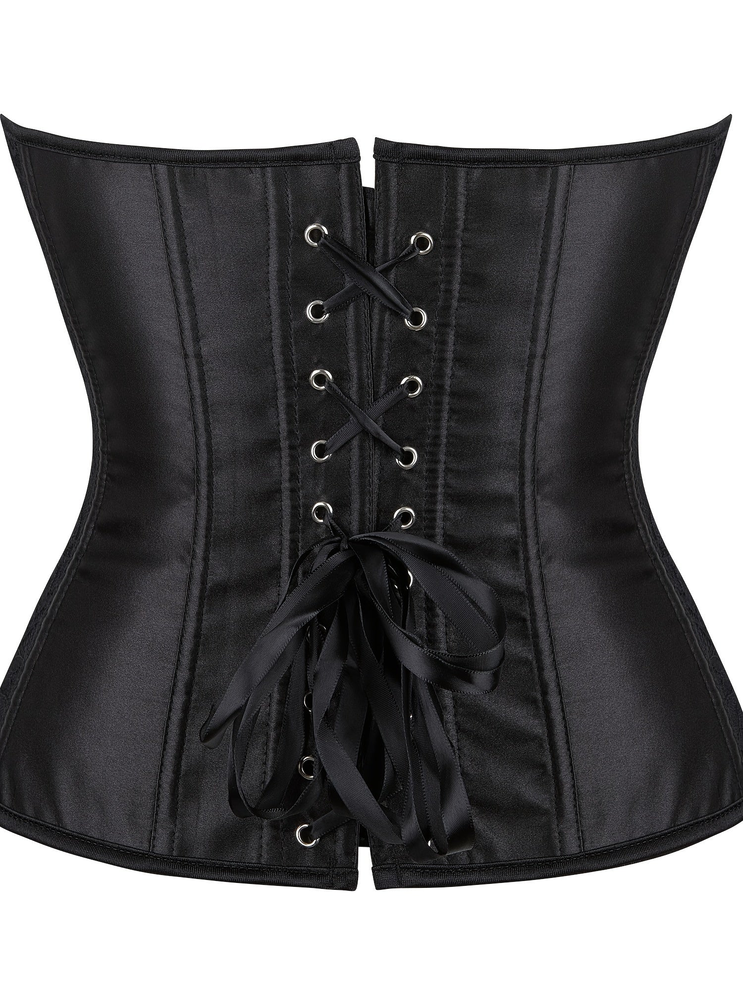 Strapless Corset Bustier Lace Up Body Shaper